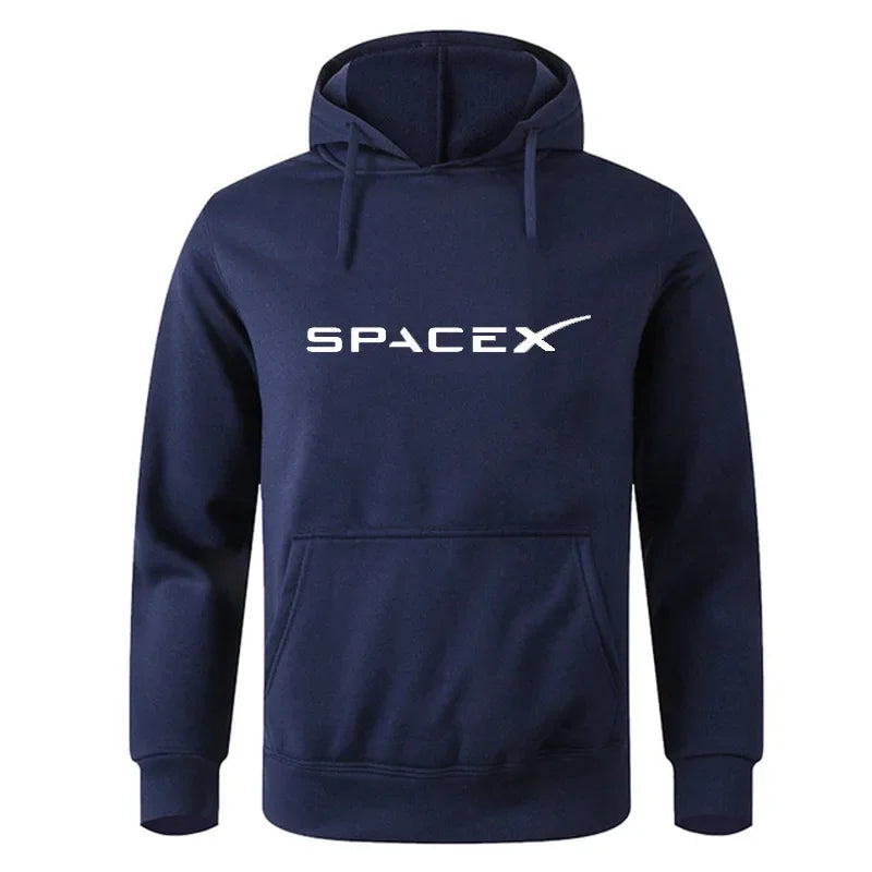 Sudadera unisex SpaceX con estampado espacial – Estilo urbano y cómodo