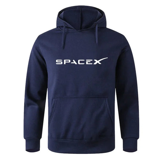 Sudadera unisex SpaceX con estampado espacial – Estilo urbano y cómodo