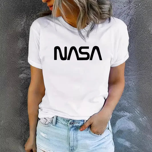Camiseta Deportiva Oversize NASA para Mujer