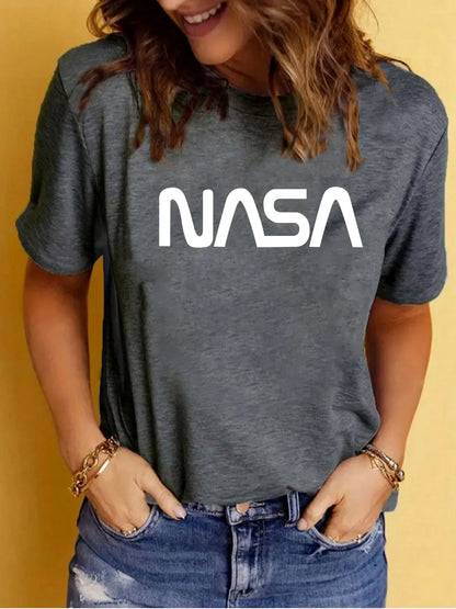 Camiseta Deportiva Oversize NASA para Mujer