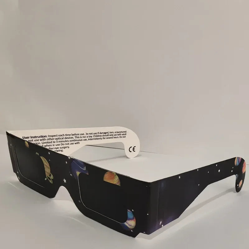 Pack 5 gafas solares para eclipses ,certificación CE e ISO,