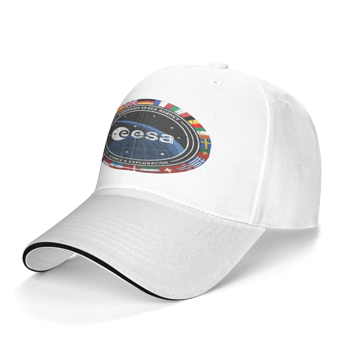 Gorra ESA – Diseño Cósmico Unisex con Visera Curva y Ajuste de Velcro