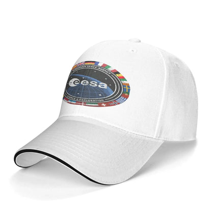 Gorra ESA – Diseño Cósmico Unisex con Visera Curva y Ajuste de Velcro