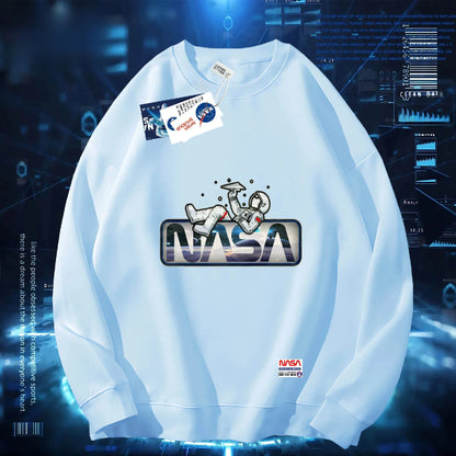 Sudadera NASA Mujer – Primavera/Otoño, Cuello Redondo y Corte Holgado