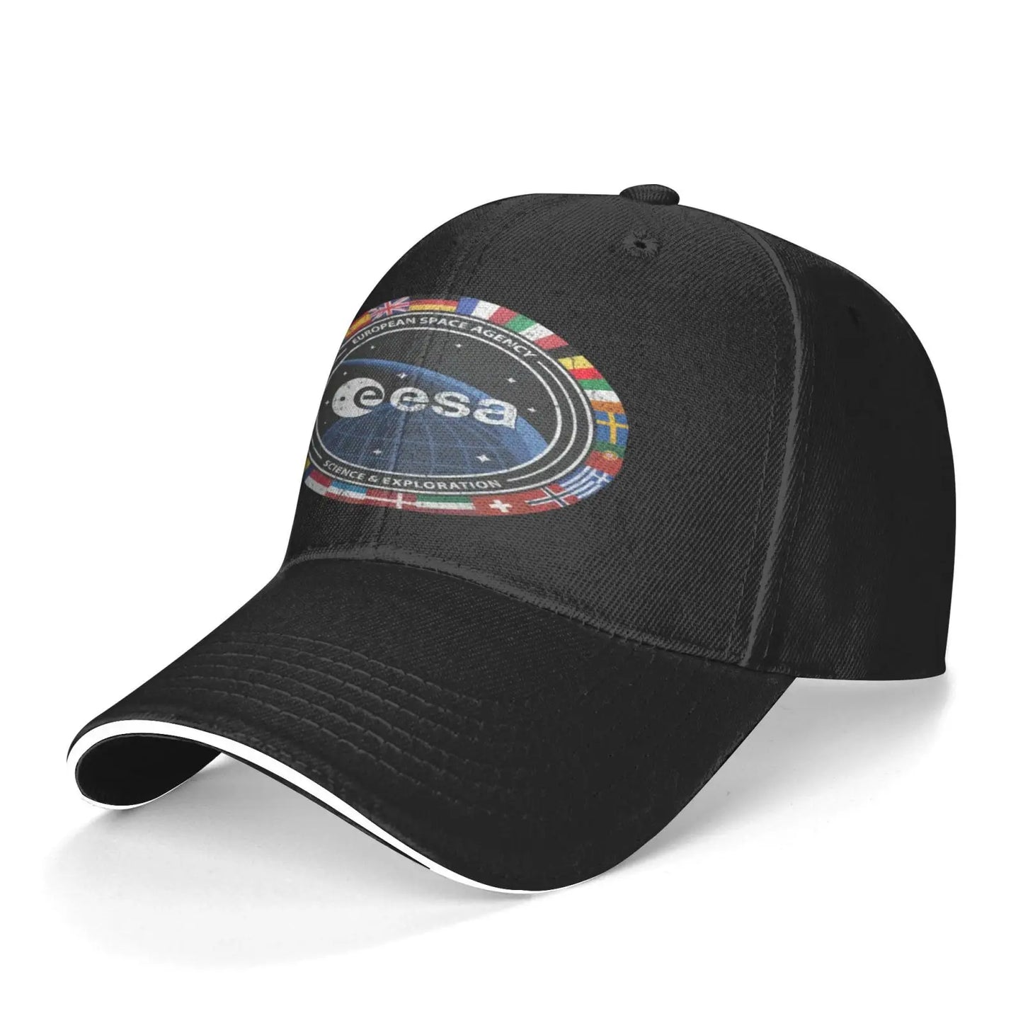 Gorra ESA – Diseño Cósmico Unisex con Visera Curva y Ajuste de Velcro