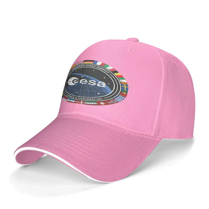 Gorra ESA – Diseño Cósmico Unisex con Visera Curva y Ajuste de Velcro