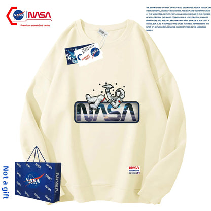 Sudadera NASA Mujer – Primavera/Otoño, Cuello Redondo y Corte Holgado