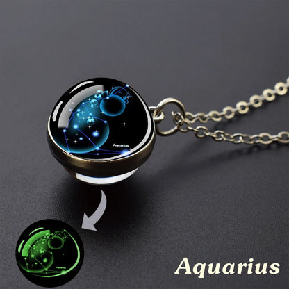 Collar Constelaciones 12 Signos – Colgante Luminiscente de Cielo Estrellado