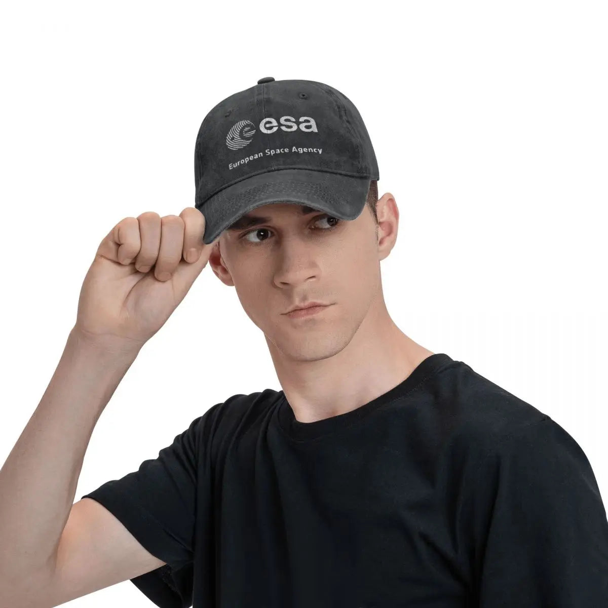 Gorra vintage ESA – Estilo denim desgastado, unisex y ajustable