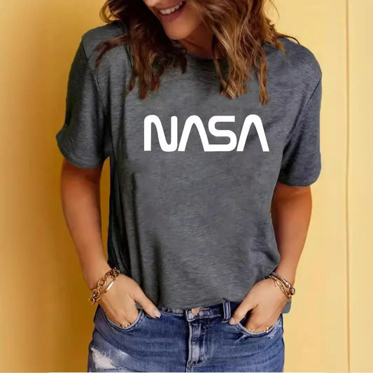 Camiseta Deportiva Oversize NASA para Mujer