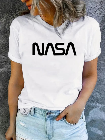 Camiseta Deportiva Oversize NASA para Mujer
