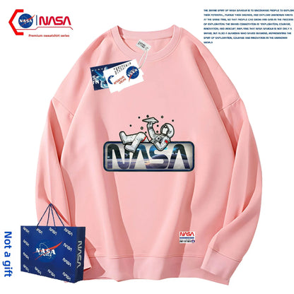 Sudadera NASA Mujer – Primavera/Otoño, Cuello Redondo y Corte Holgado