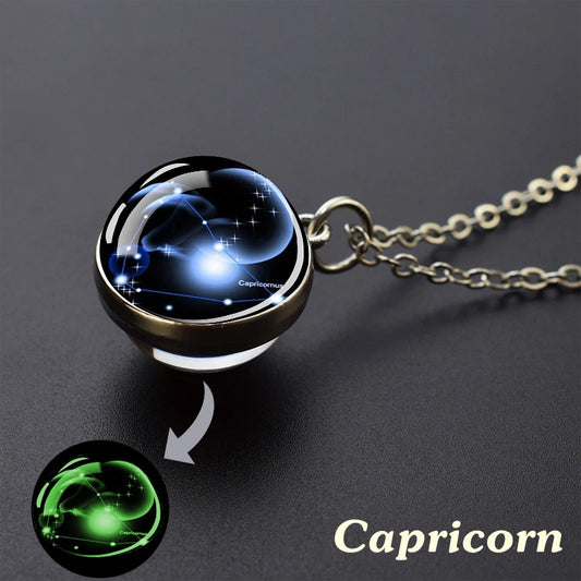 Collar Constelaciones 12 Signos – Colgante Luminiscente de Cielo Estrellado