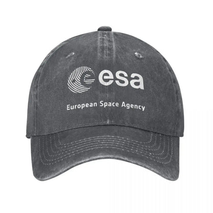 Gorra vintage ESA – Estilo denim desgastado, unisex y ajustable