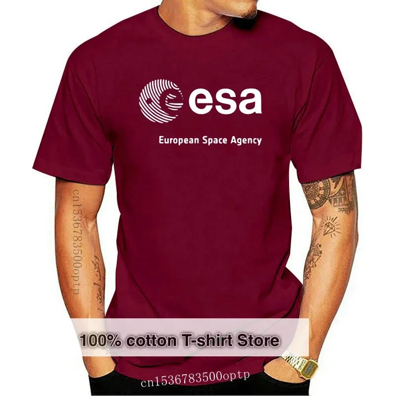 Camiseta con logo ESA – Diseño espacial con homenaje a misiones europeas