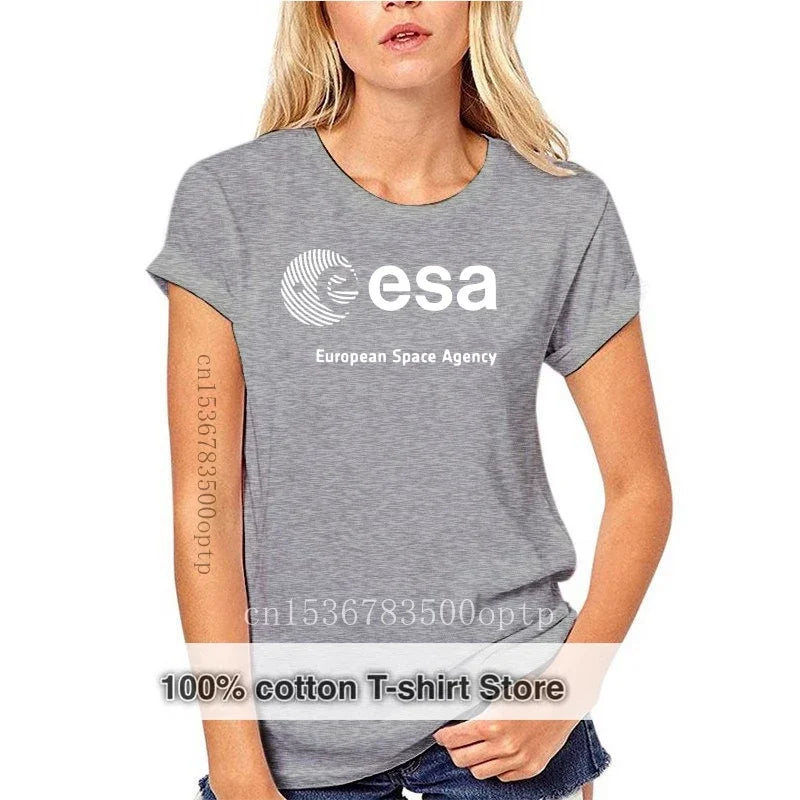Camiseta con logo ESA – Diseño espacial con homenaje a misiones europeas