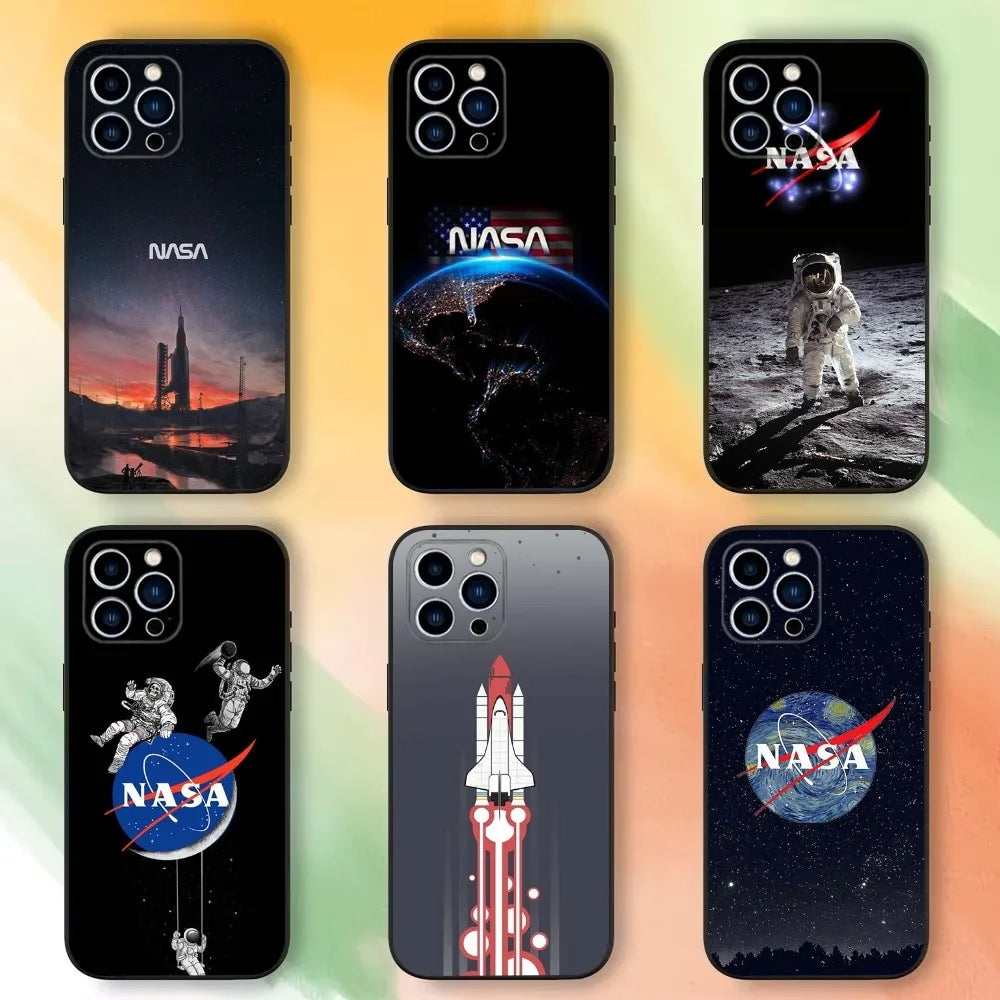 NASA Black Shield – Funda universal para iPhone con esencia cósmica