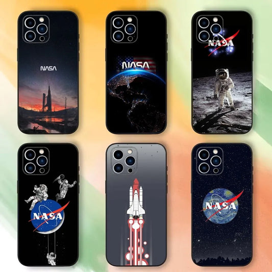 NASA Black Shield – Funda universal para iPhone con esencia cósmica