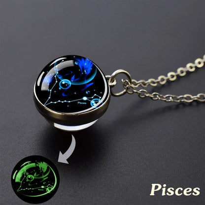 Collar Constelaciones 12 Signos – Colgante Luminiscente de Cielo Estrellado