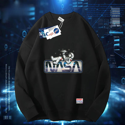 Sudadera NASA Mujer – Primavera/Otoño, Cuello Redondo y Corte Holgado