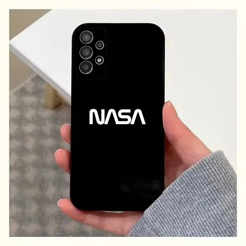 Funda Negra de Silicona NASA para Samsung