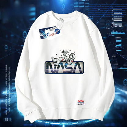 Sudadera NASA Mujer – Primavera/Otoño, Cuello Redondo y Corte Holgado