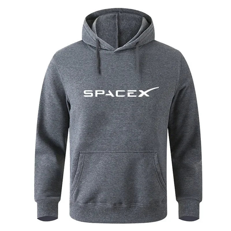 Sudadera unisex SpaceX con estampado espacial – Estilo urbano y cómodo