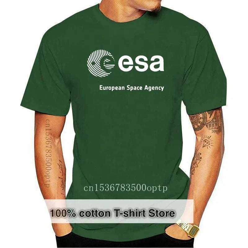 Camiseta con logo ESA – Diseño espacial con homenaje a misiones europeas