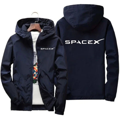 Sudadera SpaceX Hombre – Estilo Deportivo con Cremallera