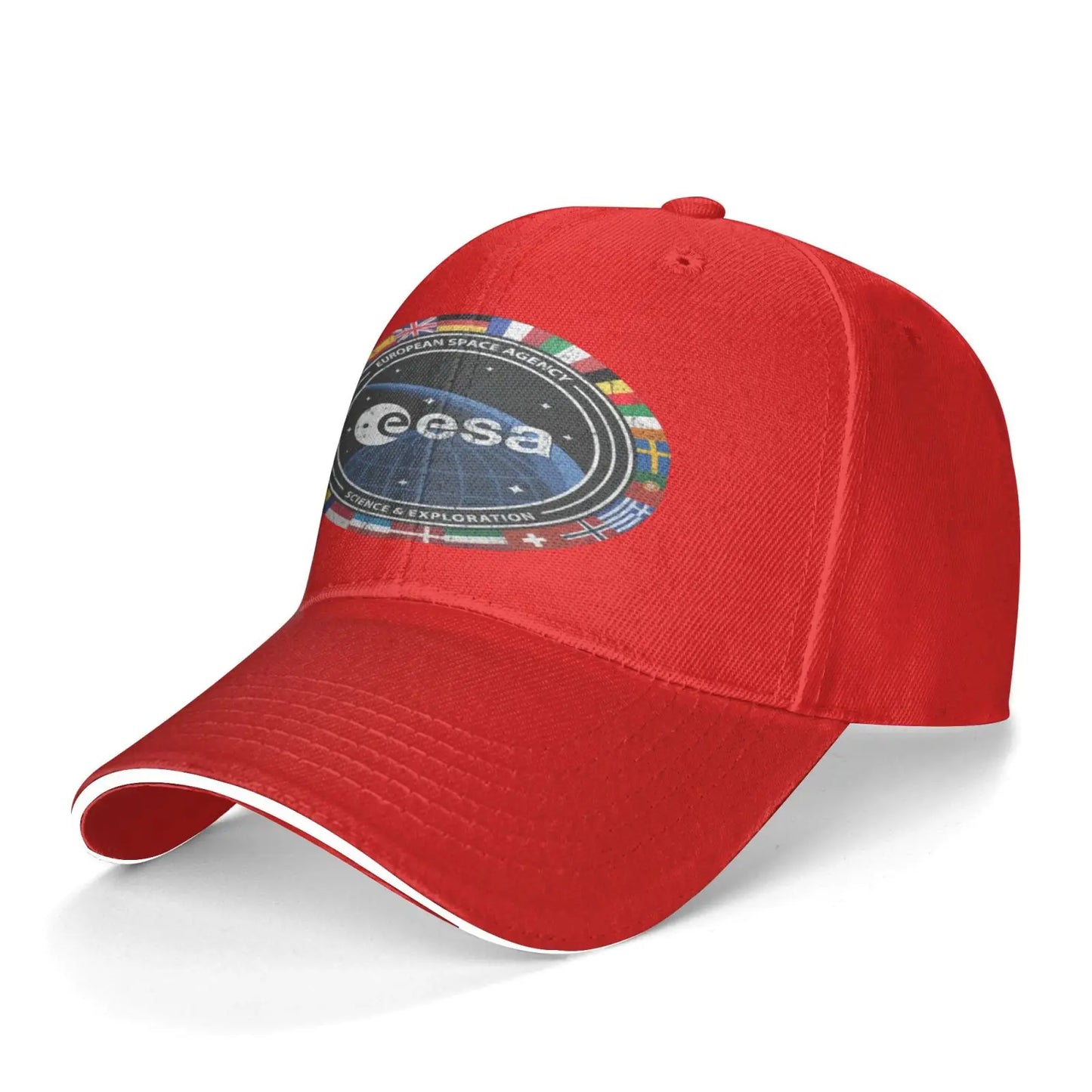 Gorra ESA – Diseño Cósmico Unisex con Visera Curva y Ajuste de Velcro