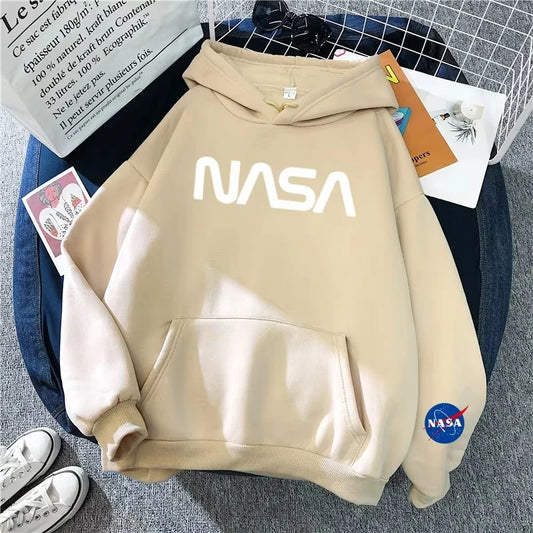 Sudadera Oversize con Forro Polar – Diseño Astronauta & NASA | Moda 2025