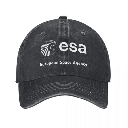 Gorra vintage ESA – Estilo denim desgastado, unisex y ajustable