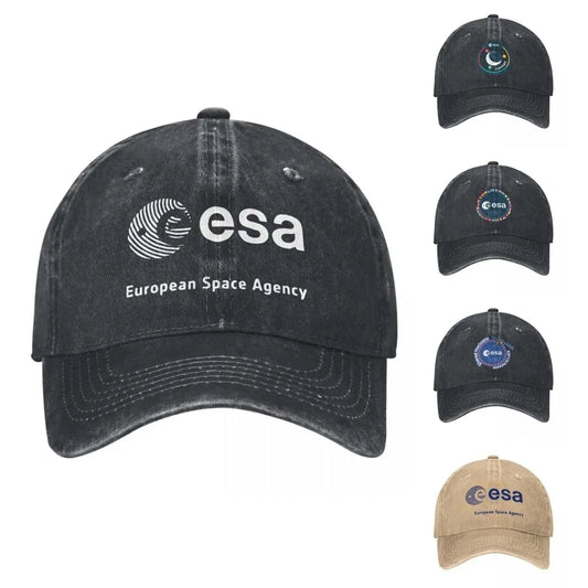 Gorra vintage ESA – Estilo denim desgastado, unisex y ajustable